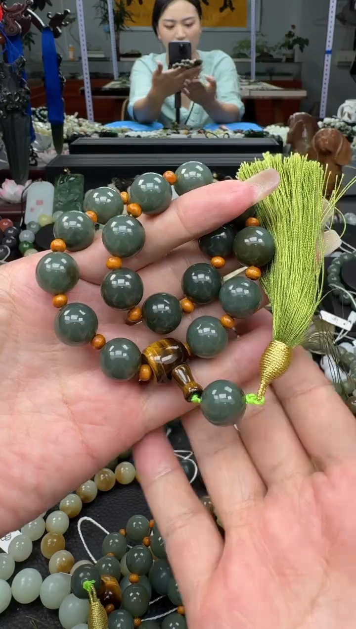 手链未镶嵌和田玉新疆且末蓝飘糖手持