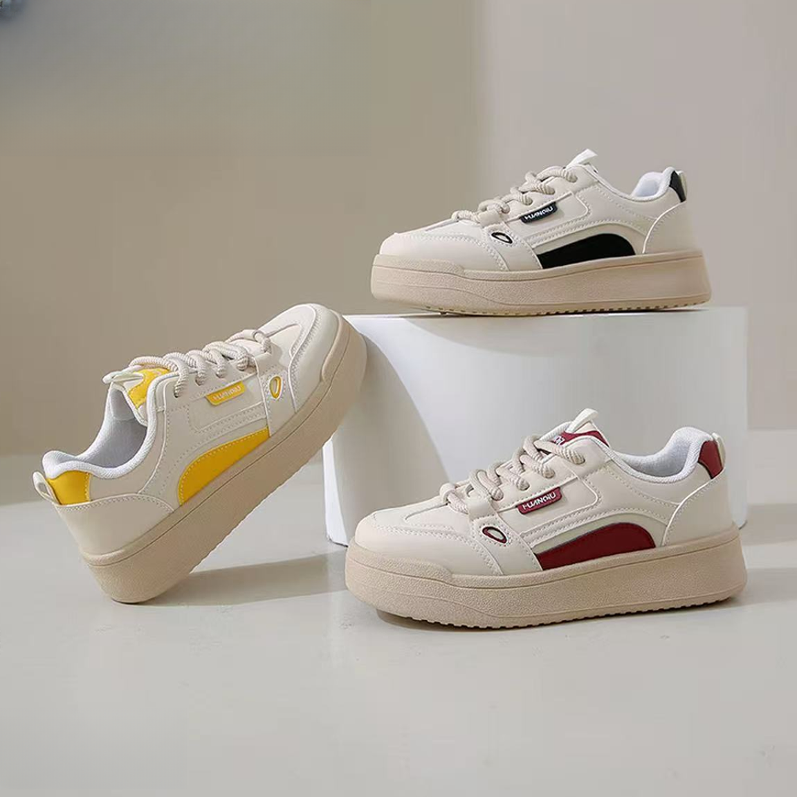 秋冬皮面百搭学生板鞋小白鞋0622