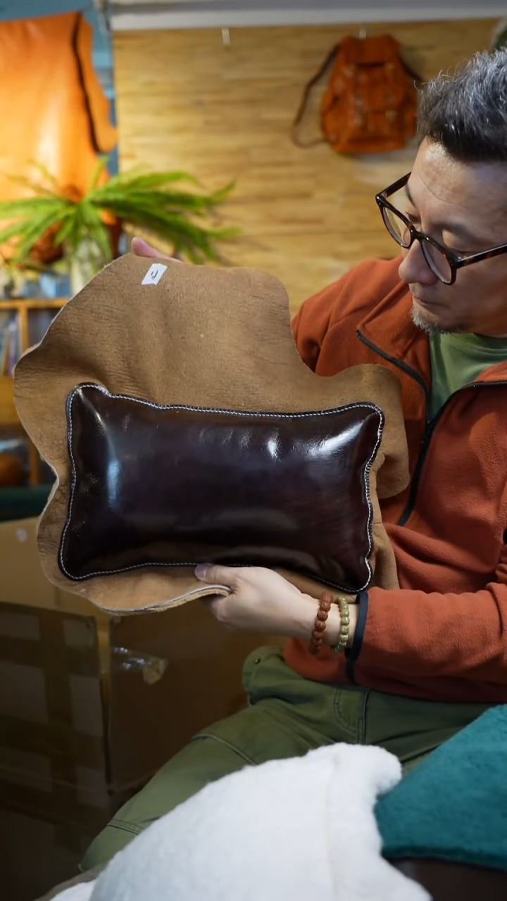 19号真皮羊毛腰枕