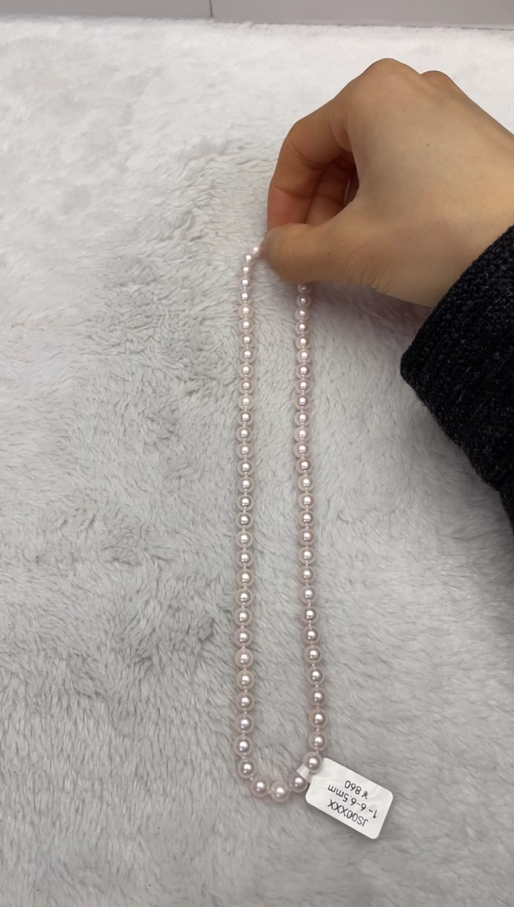 【闪购商品】海水珍珠项链银S925镶嵌AK6-6.5mm（多样性发一）