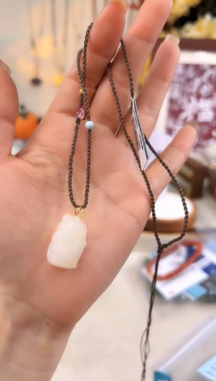 【闪购商品】和田玉吊坠18K金镶嵌@@I921D014140