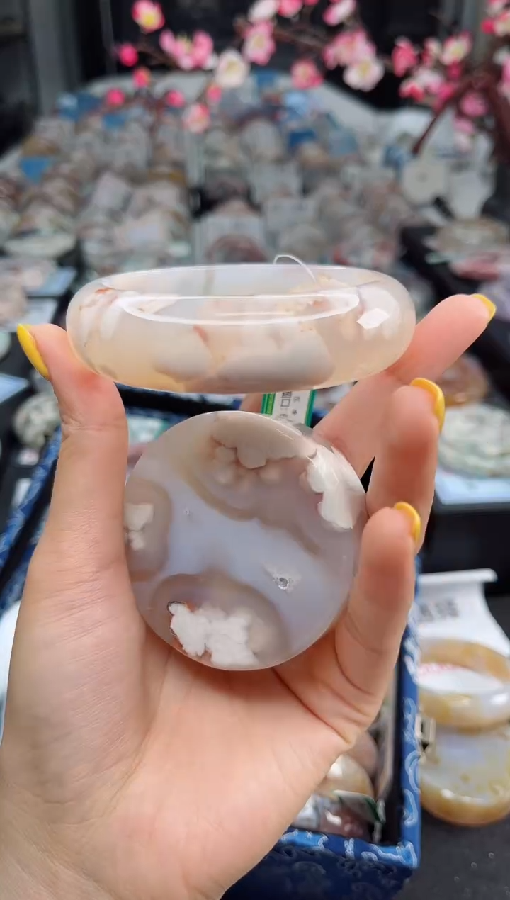 石英质玉未镶嵌手镯60圈口（赠送镯心）3445344