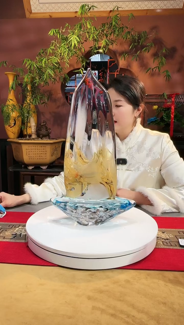 【闪购商品】琉璃手工艺品金秋帆船46-27