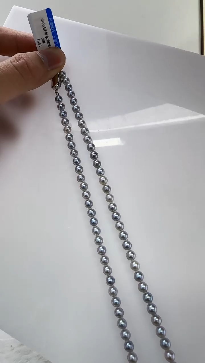【闪购商品】海水珍珠DA未镶嵌t853 灰珠串6