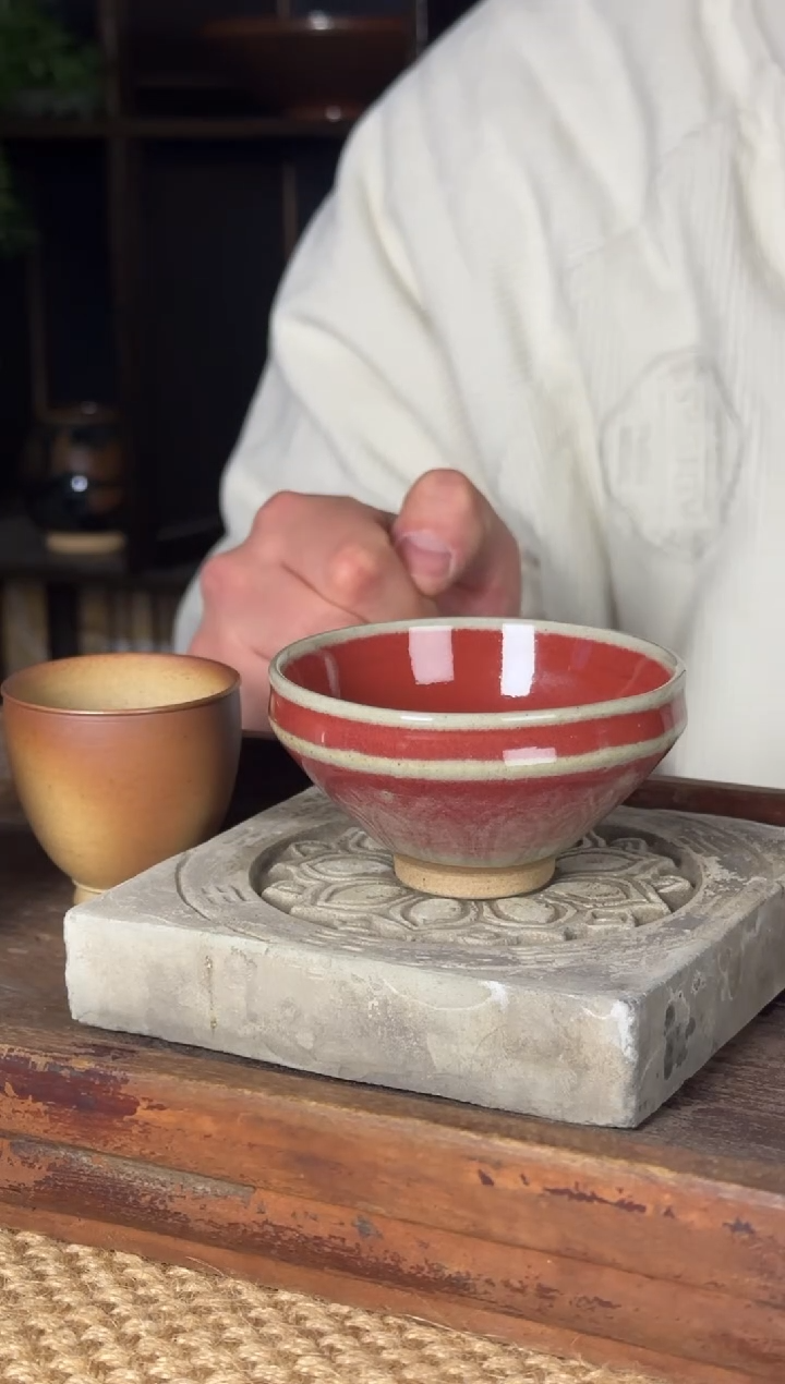 福利平阳窑手作钧青釉主人盏
