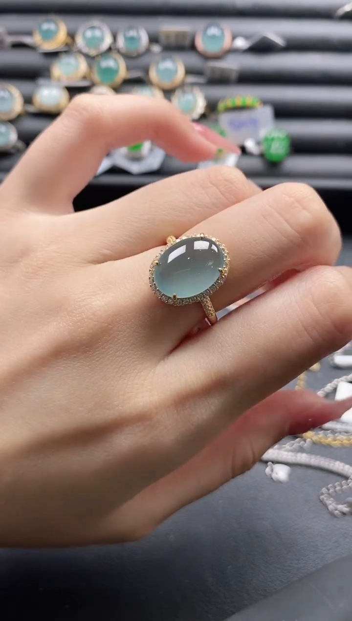 【闪购商品】翡翠戒指银S925镶嵌1111