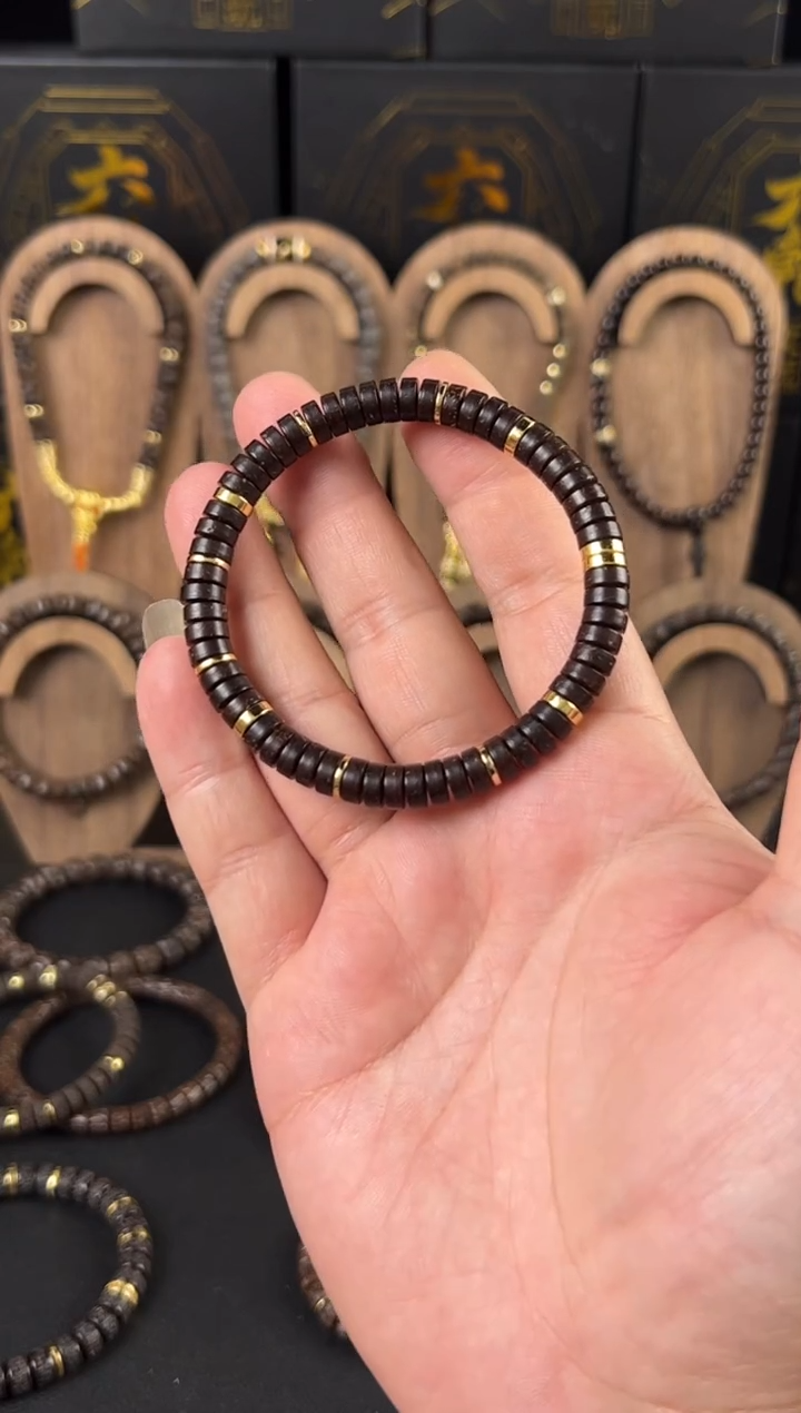 椰蒂手串7*3简约原生态椰蒂药片珠暴力归圆