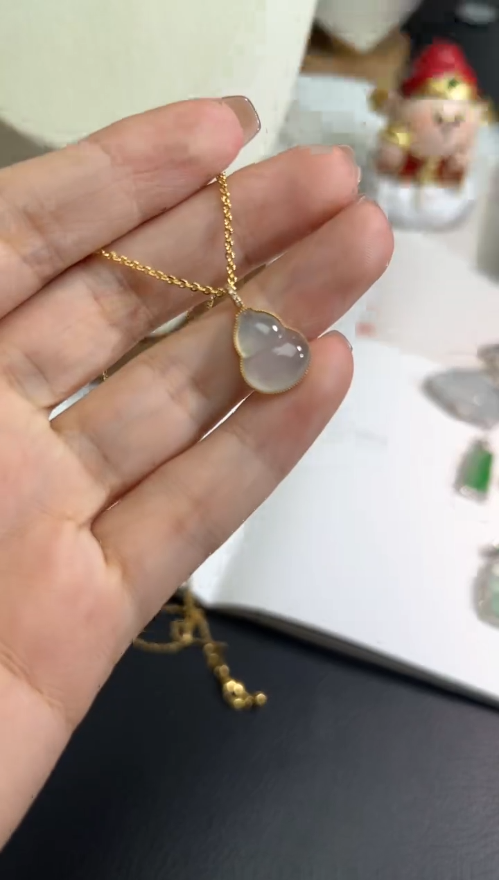 【闪购商品】翡翠颈饰18K金镶嵌翡翠源头直播间