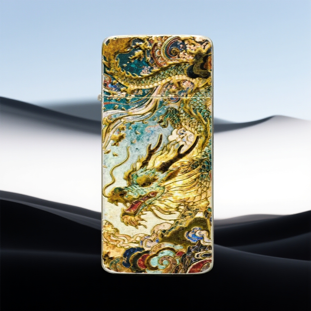 超薄鎏金青龙白虎窄机 煤.油机（配官方礼盒保卡）Y