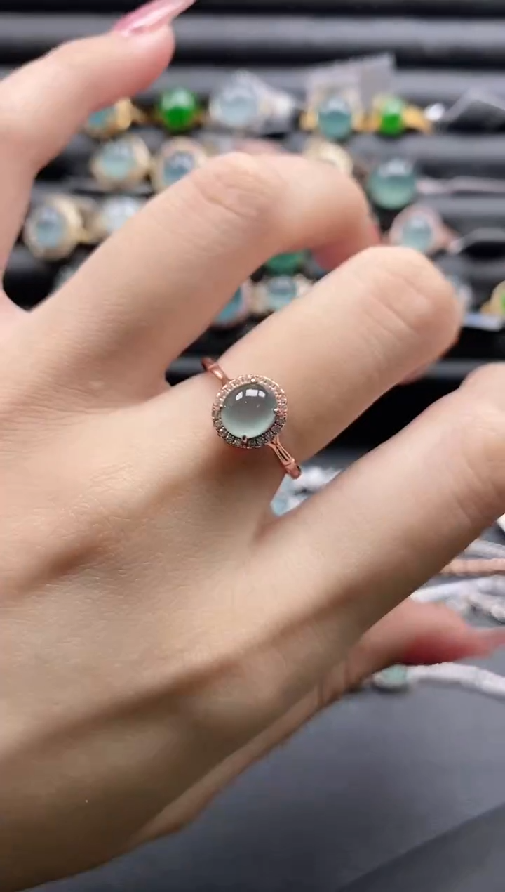 【闪购商品】翡翠戒指银S925镶嵌111111