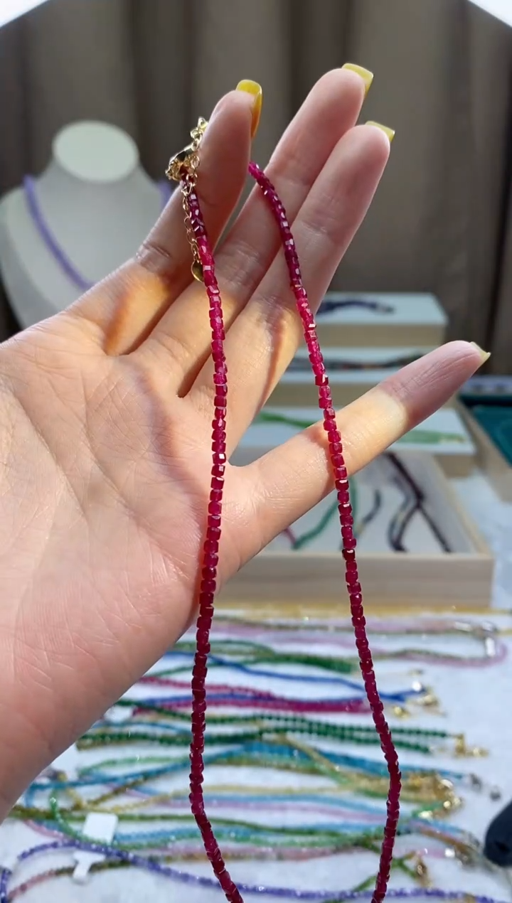 【闪购商品】红宝石项链14K金镶嵌诗颜甄选珠宝SYZB63