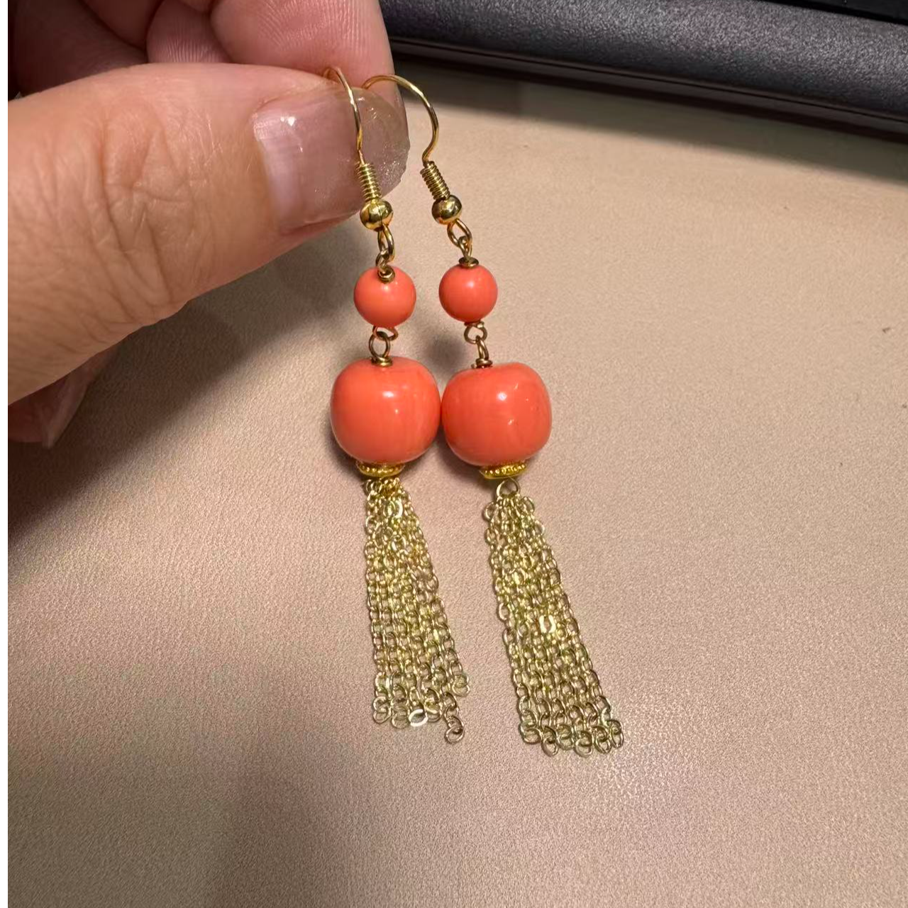 非金属珐琅耳饰 陌陌 天使粉 民族耳坠