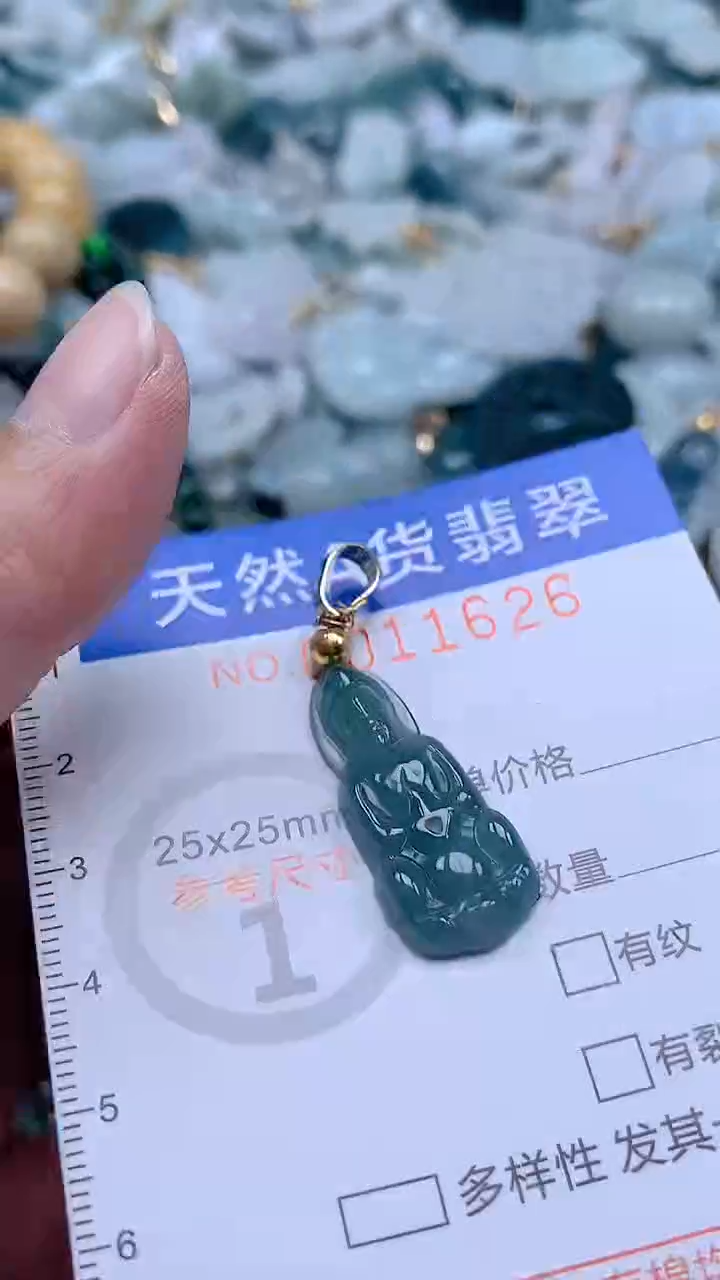 翡翠未镶嵌吊坠(不含链)1
