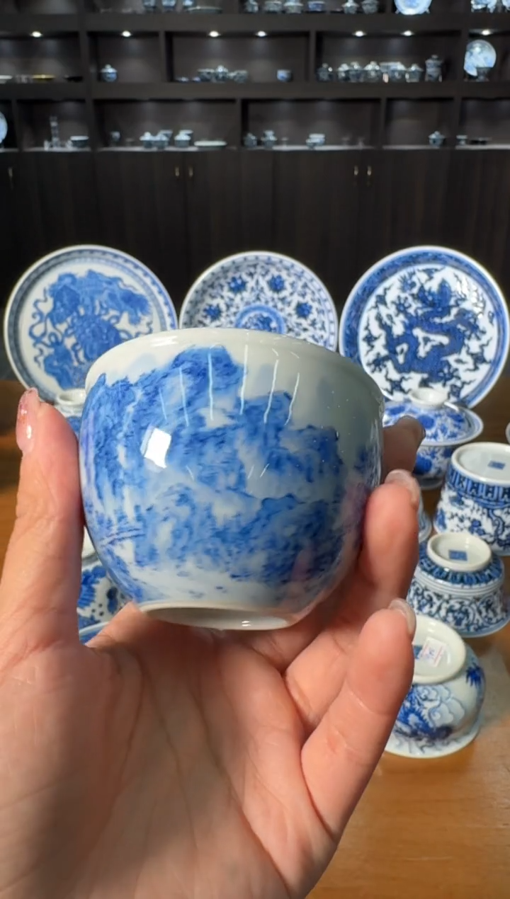 【闪购商品】杯刘建锋窑山水缸杯