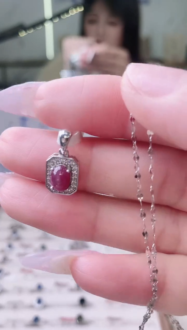 【闪购商品】红宝石颈饰银S925镶嵌103-2