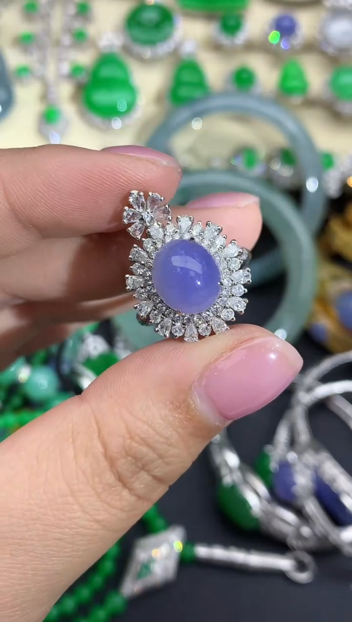 【闪购商品】翡翠戒指18K金镶嵌616--中国好珍宝