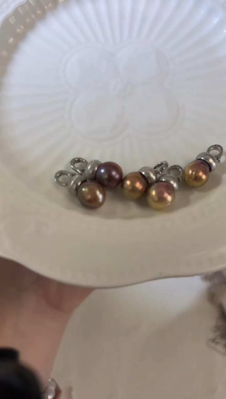 吊坠(不含链)银S925镶嵌淡水珍珠  发其一  d01 