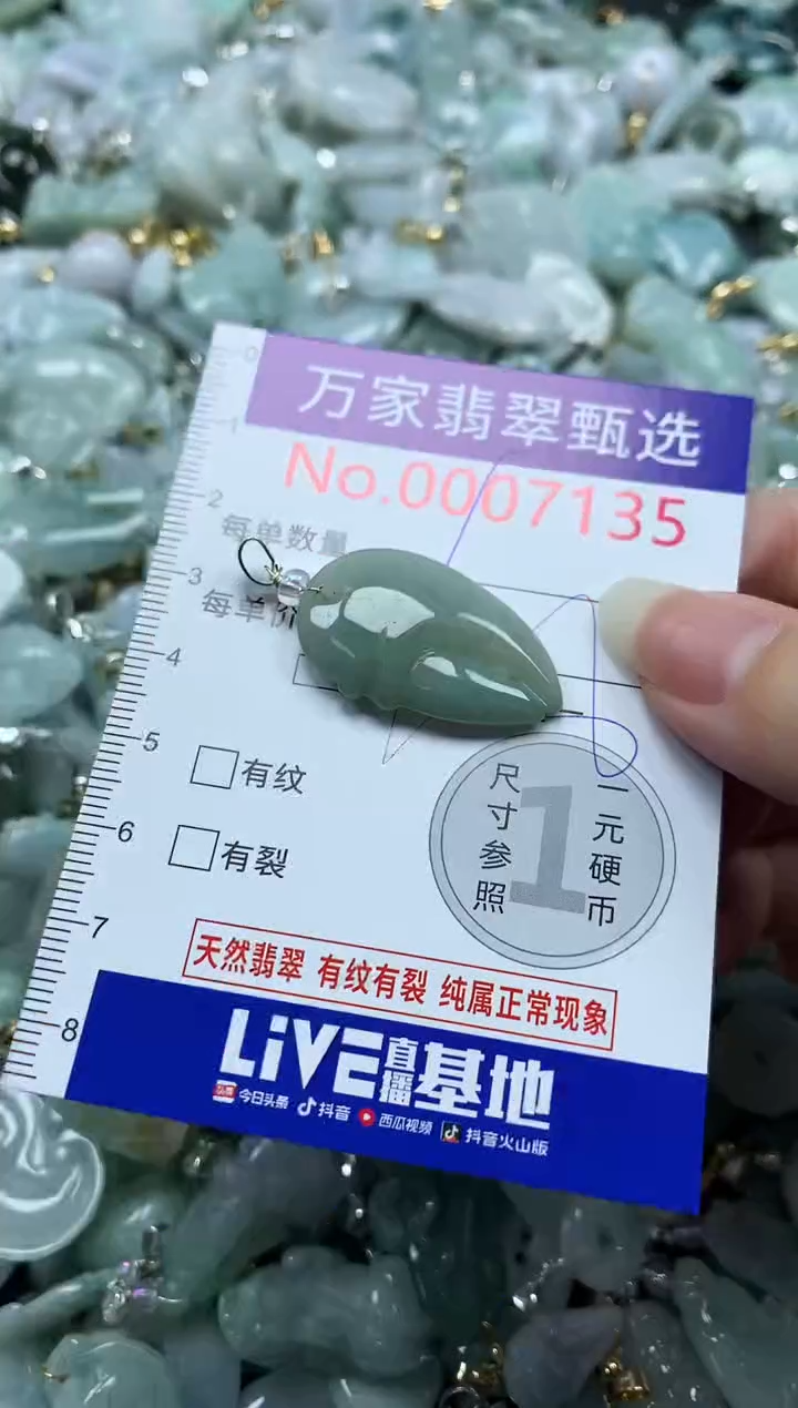 吊坠(不含链)未镶嵌翡翠7135