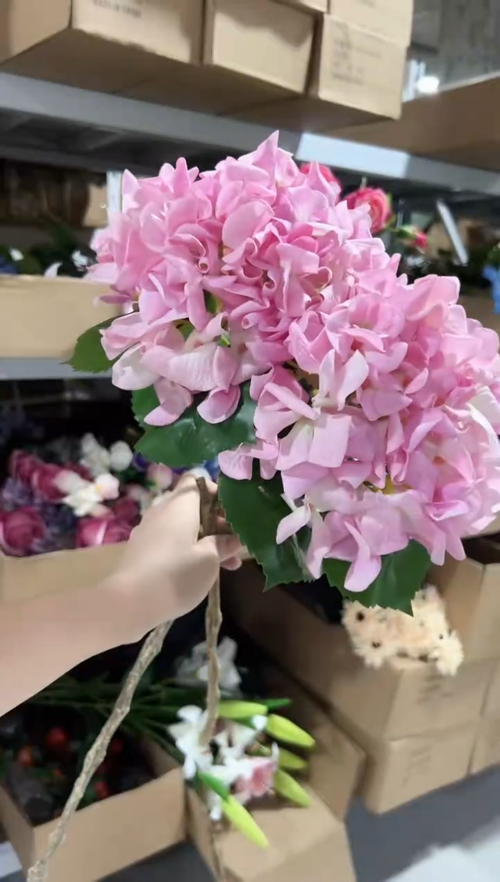 2枝粉色手感保湿绣球