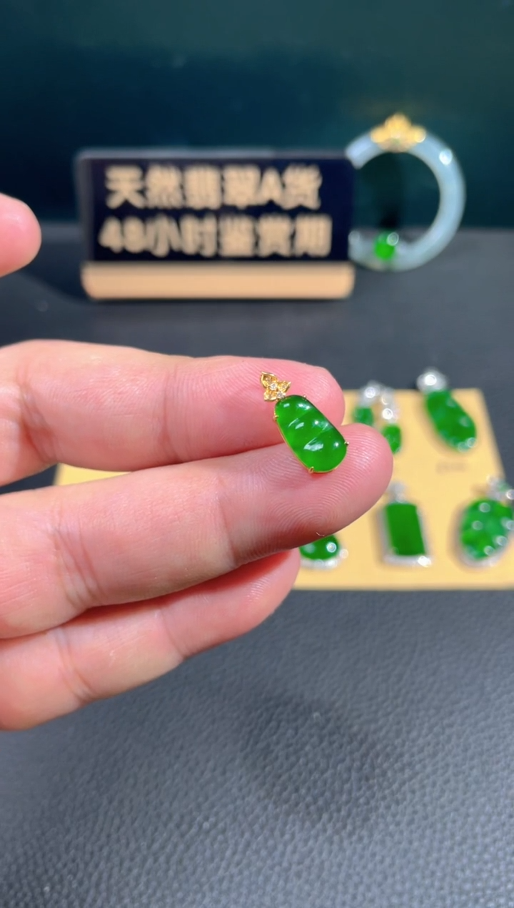 【闪购商品】翡翠颈饰18K金镶嵌翡翠