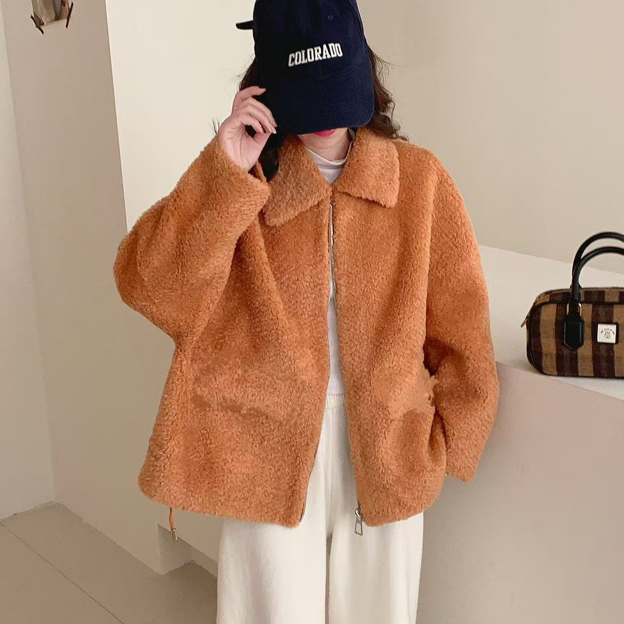 0705 毛毛皮草外套女2025冬装新款宽松版大仓库