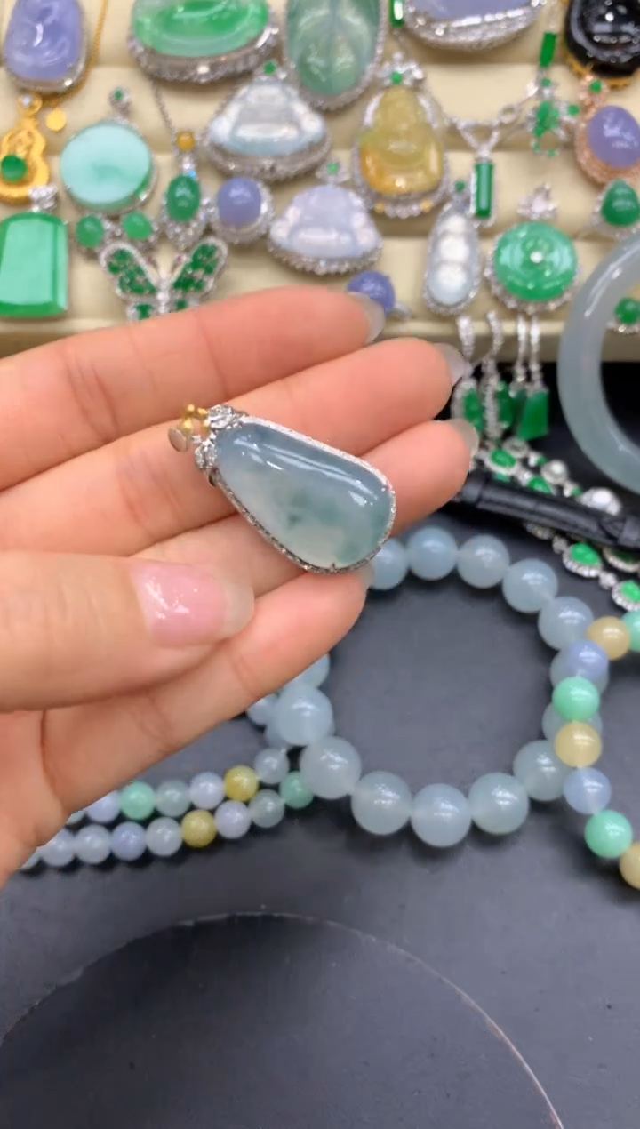 【闪购商品】翡翠颈饰18K金镶嵌166-中国好珍宝