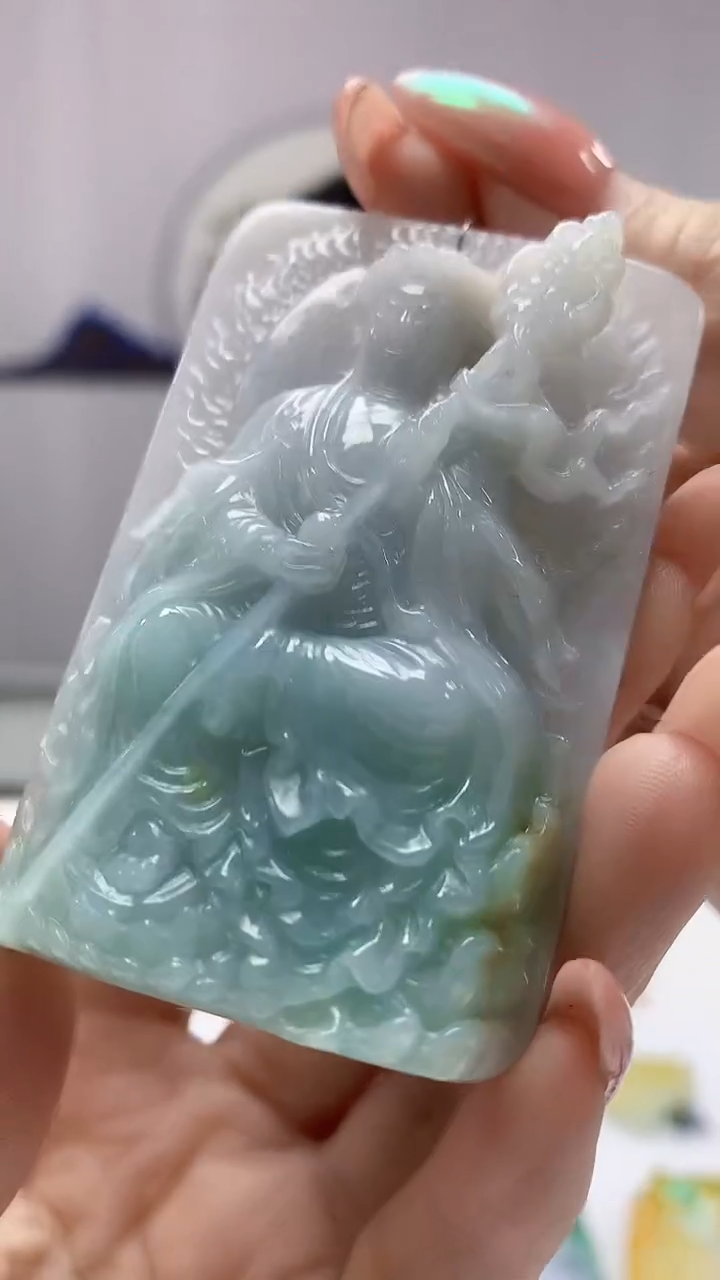 【闪购商品】定制翡翠未镶嵌5153DD-毛货挂件111