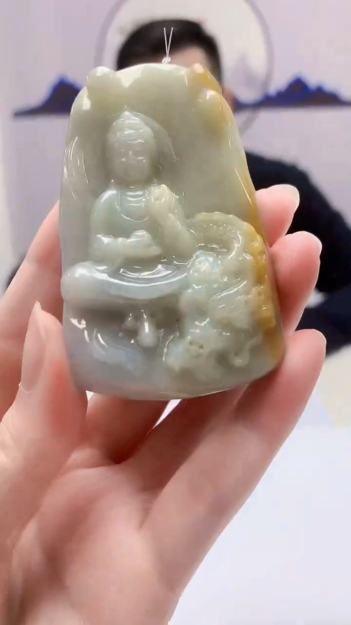 【闪购商品】定制翡翠未镶嵌5152zm-毛货挂件54