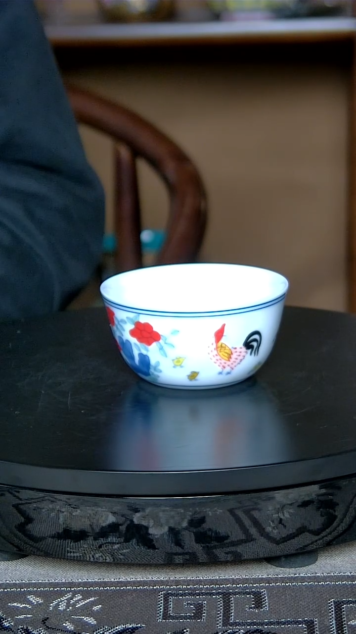 景德镇手工斗彩鸡缸杯