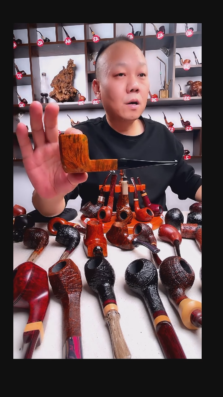 意大利石楠木手工打磨烟斗