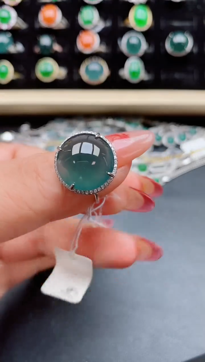 【闪购商品】翡翠戒指银S925镶嵌50805058