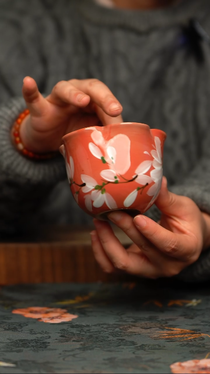 瓷片釉下彩手工手绘同款