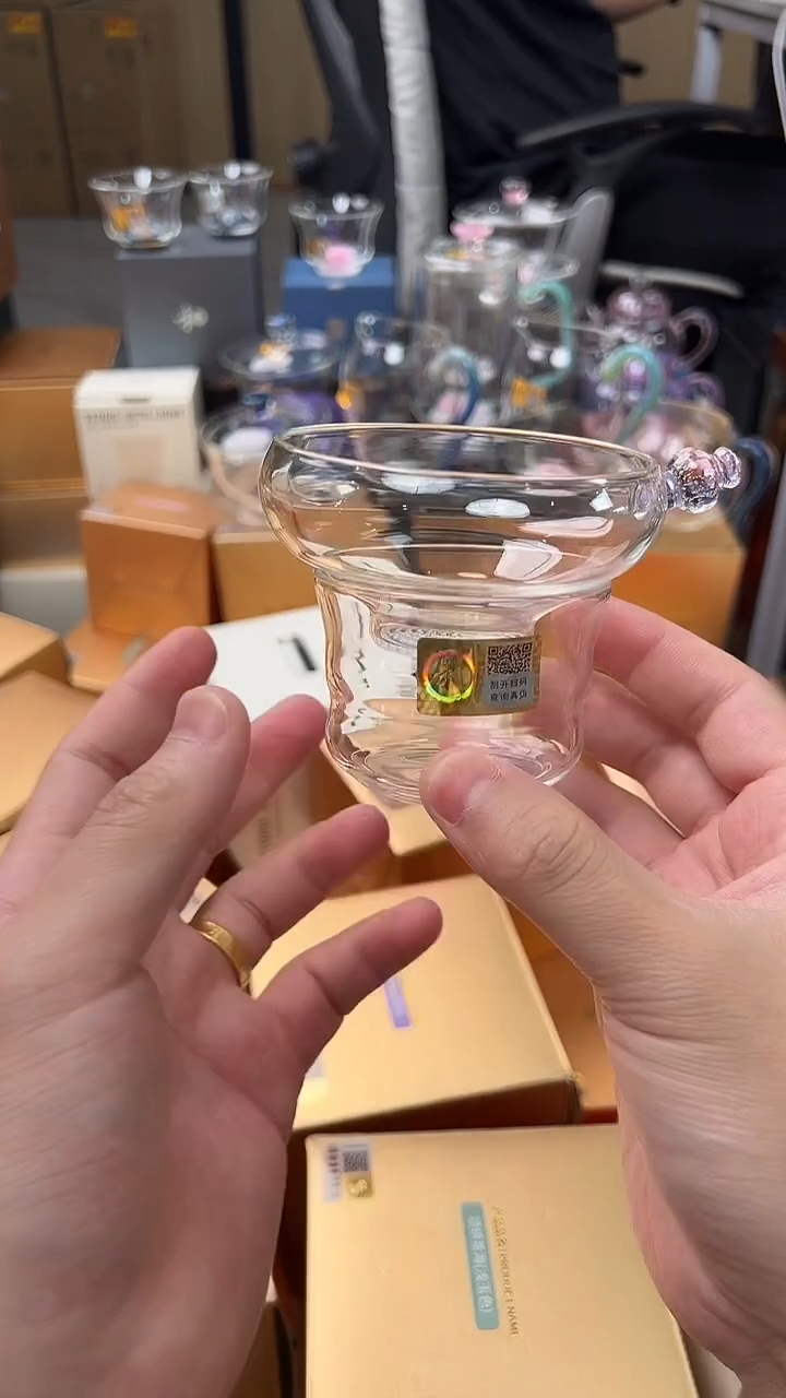 @@禾器晶彩奉珠茶漏浅紫色