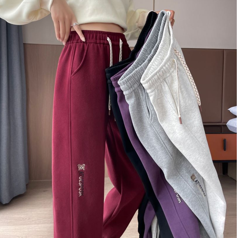 【2025秋季男女同款】新款棉宽松卫裤透气情侣垂感显瘦卫裤