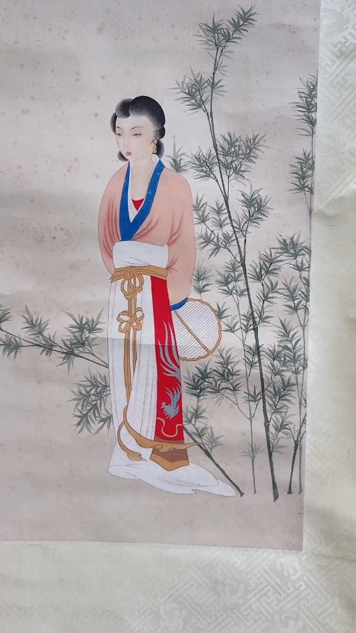 国画雪***舞12-26-20陈老师国画轴作品