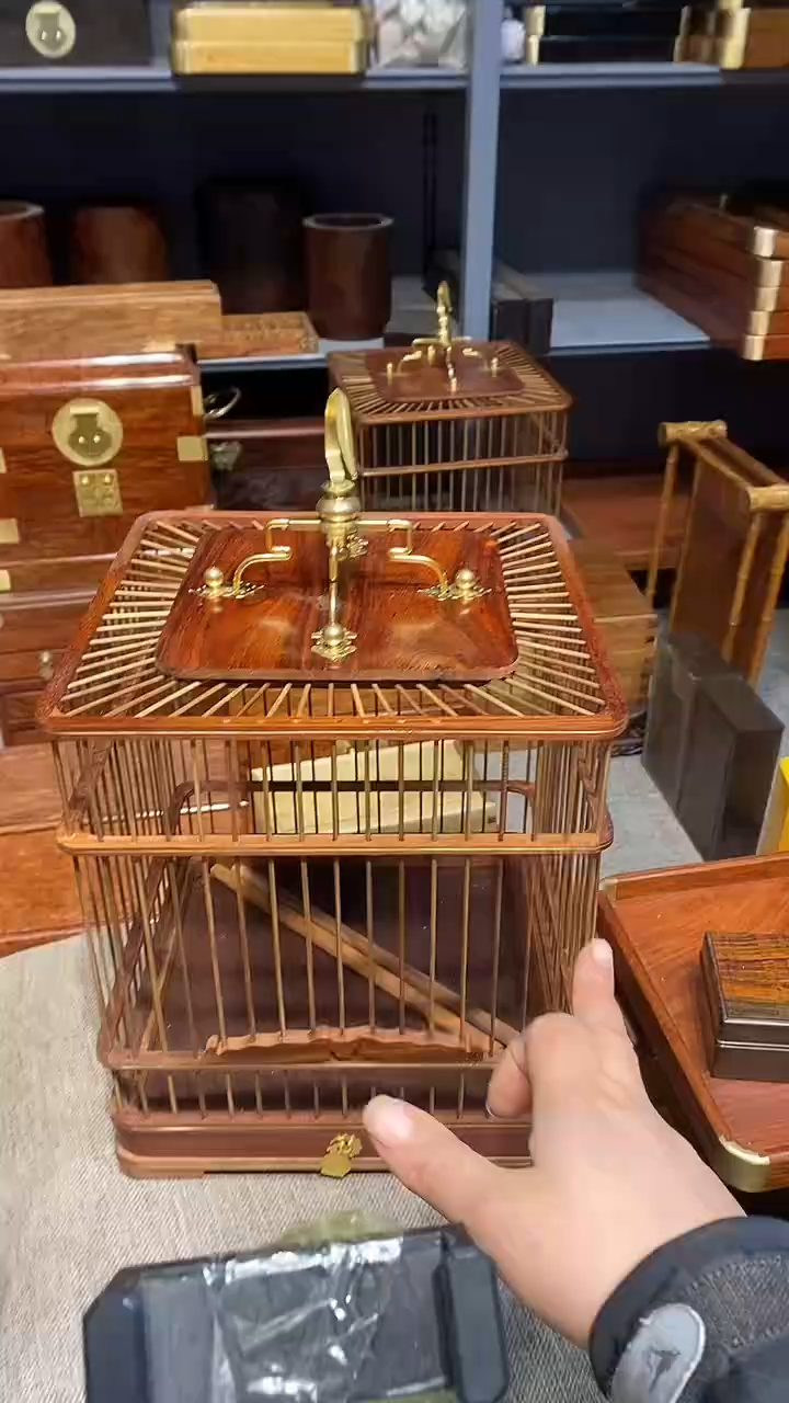 【闪购商品】木木艺血檀鸟笼一个
