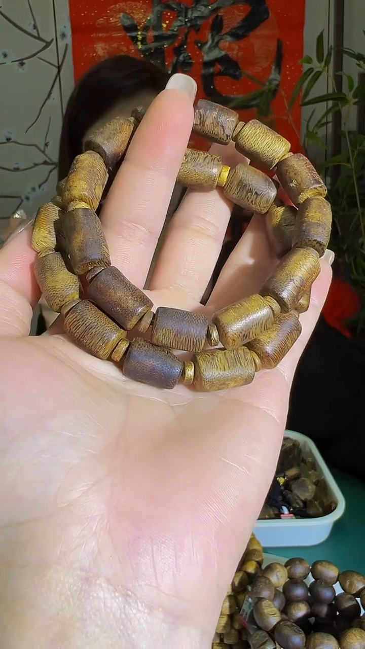 【闪购商品】沉香手串九九沉板头单圈多样发一白棋