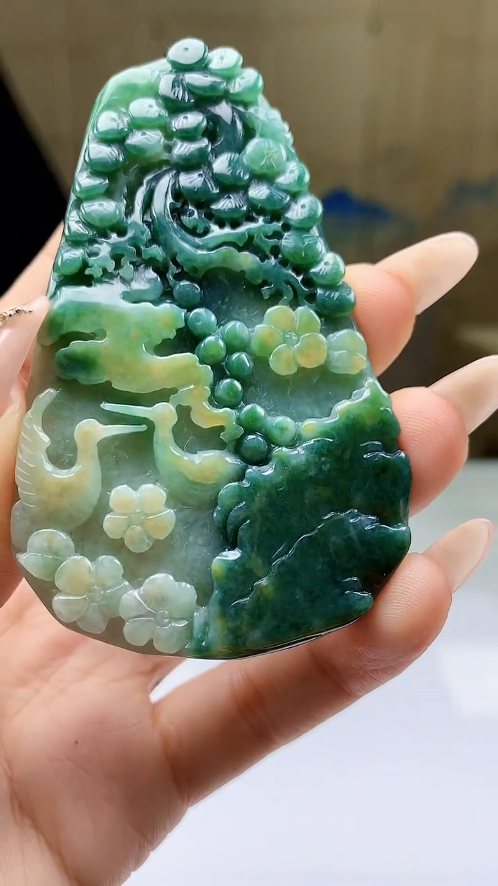 【闪购商品】定制翡翠未镶嵌5155ty-毛货挂件99