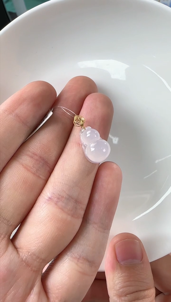 吊坠(不含链)18K金镶嵌翡翠翡翠吊坠