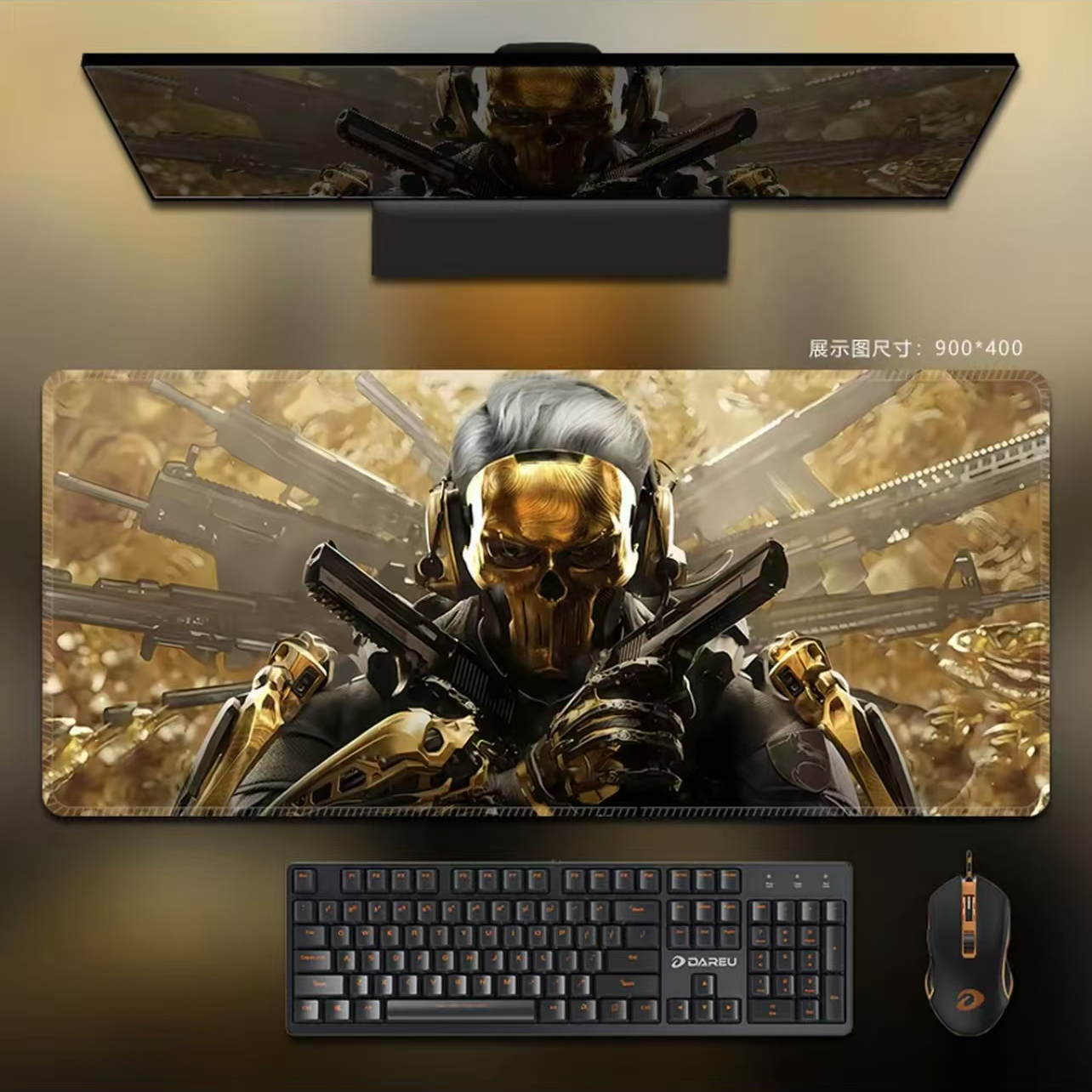 三角洲行动鼠标垫超大号游戏桌垫电竞游戏蚀金玫瑰红狼游戏周边