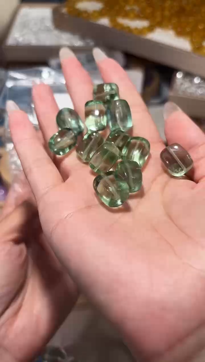 未镶嵌手串水晶T08绿萤糖豆一个宽卡约12
