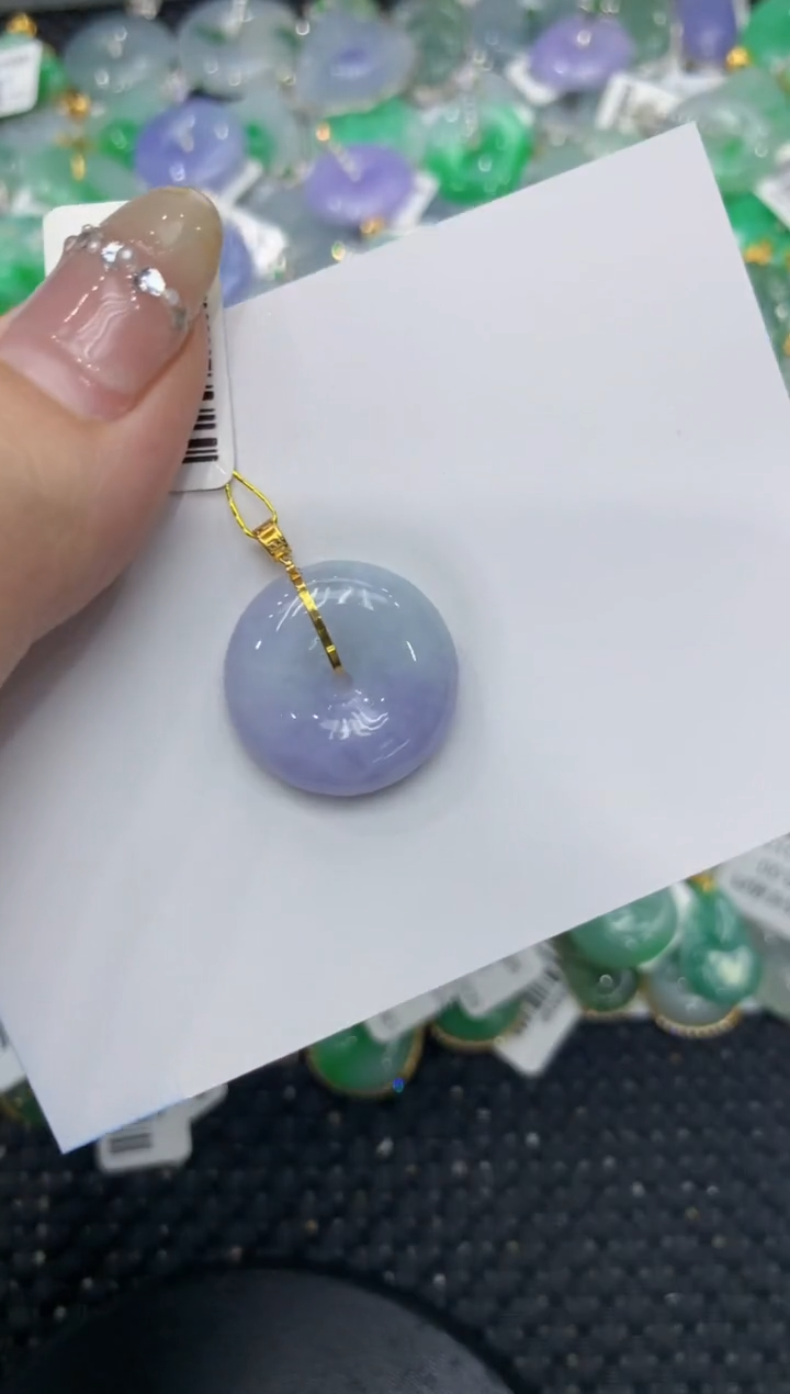 【闪购商品】翡翠颈饰18K金镶嵌222222222