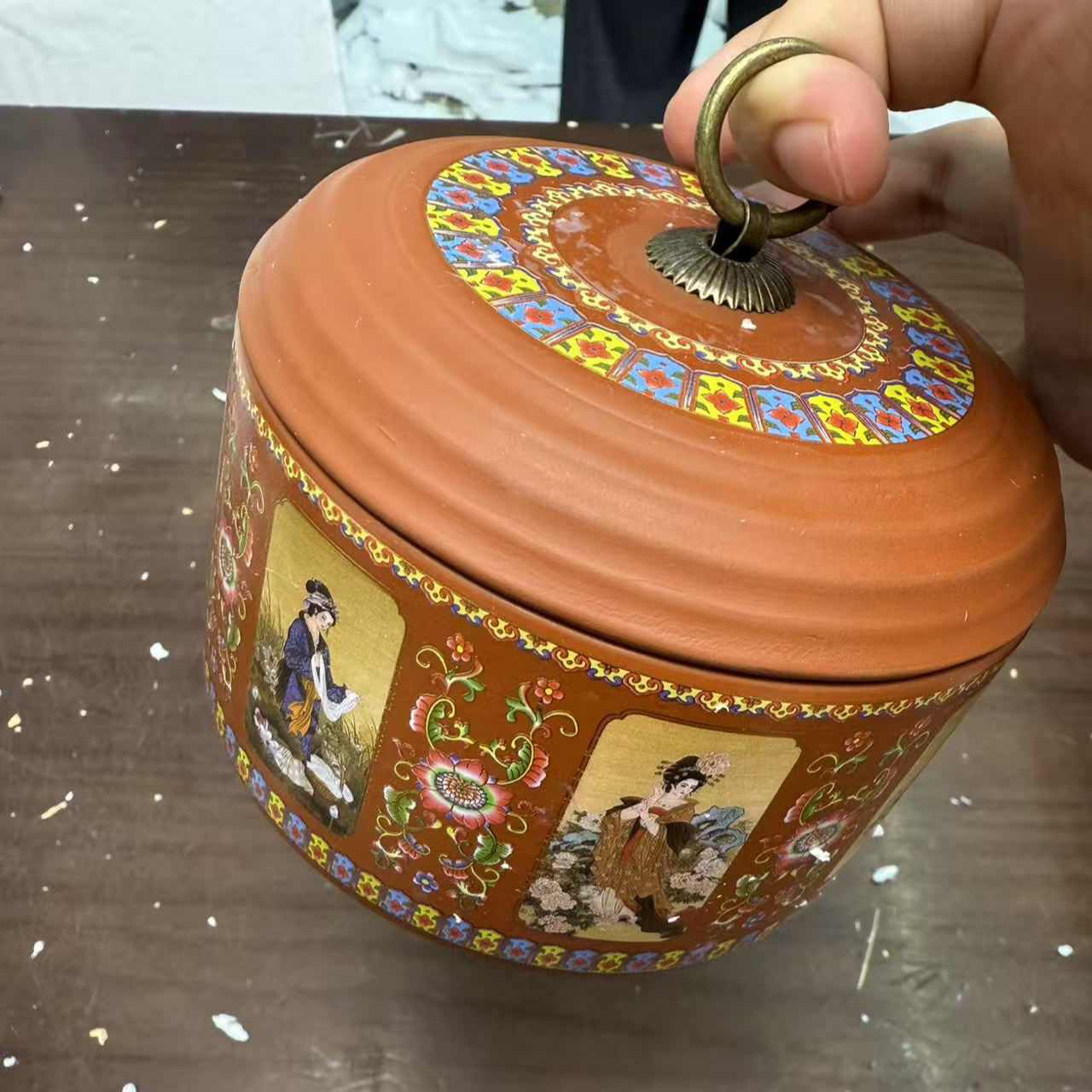 四大美人茶叶罐复古收纳家用密封茶盒