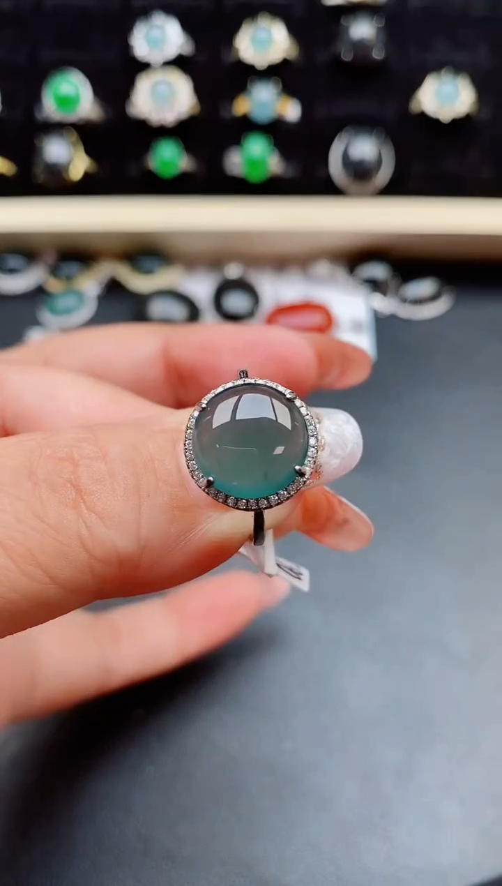 【闪购商品】翡翠戒指银S925镶嵌50800