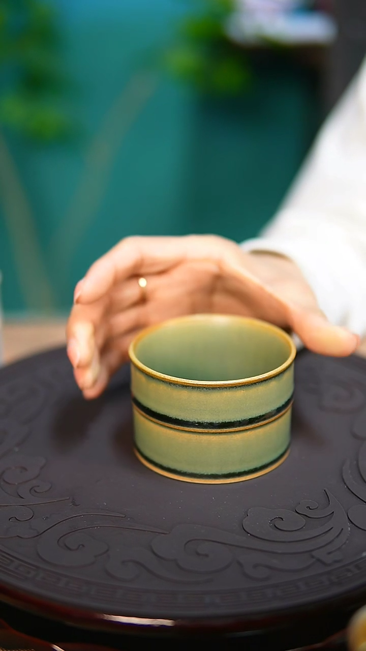 【闪购商品】杯原产地钧尚源钧瓷炭烧竹节杯