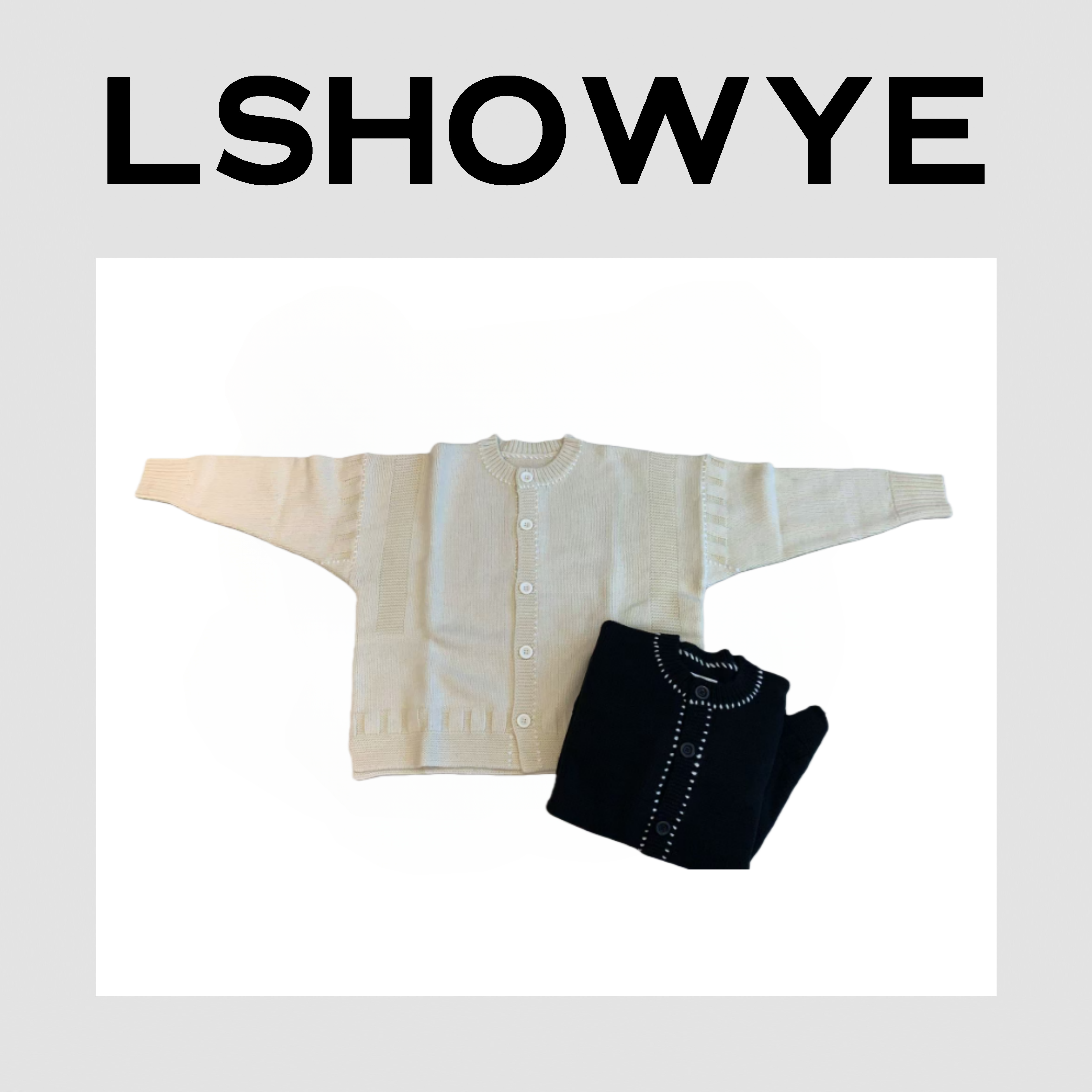 LSHOWYE｜手缝线羊毛开衫7982