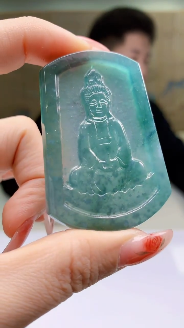 【闪购商品】定制翡翠未镶嵌4917ty-毛货挂件79