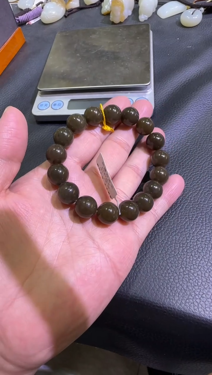 未镶嵌手串和田玉且末蓝糖手串（产地直发）