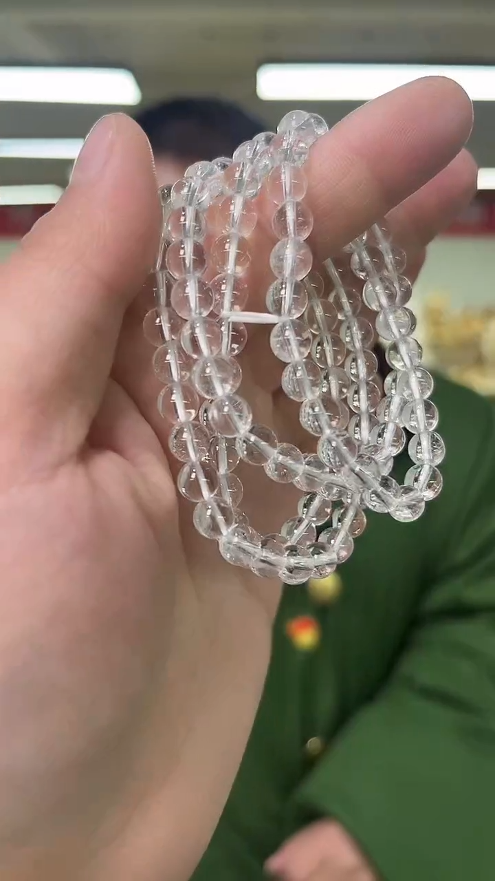 【闪购商品】水晶手链未镶嵌天然多圈手串多样性发一6mm