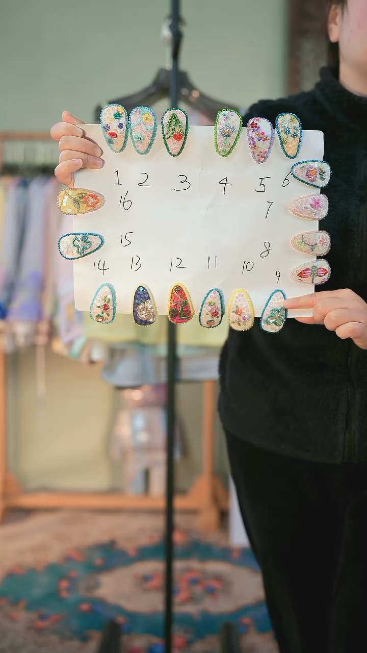 【闪购商品】刺绣苏绣侧边夹1个不挑